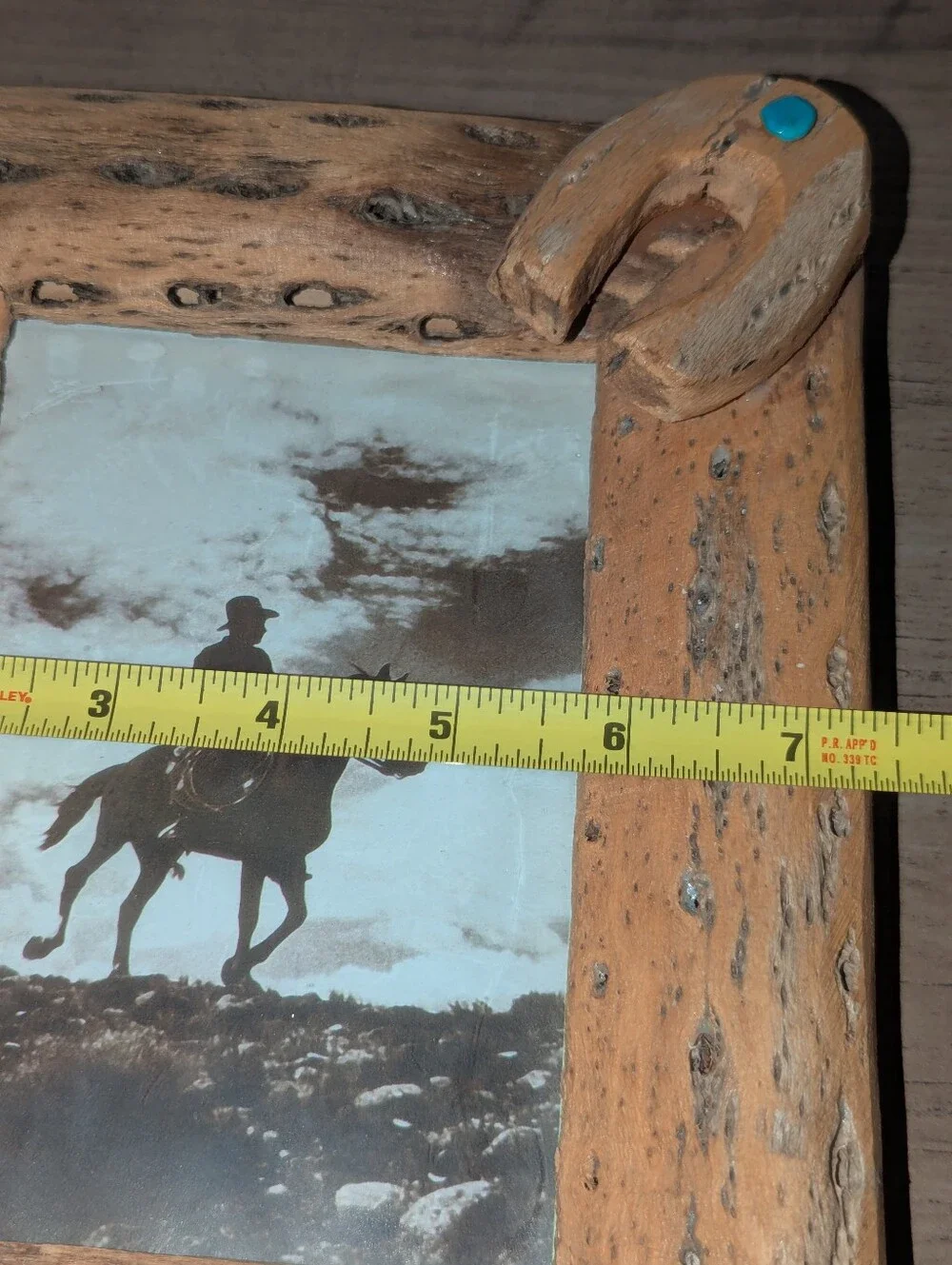 Vintage Handcrafted Cholla Wood Western Picture Frame